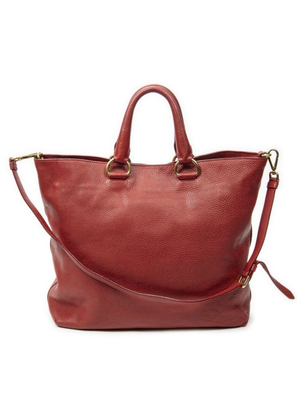Prada Radio Pun Tote Red Vitello Daino - Picture 5 of 10